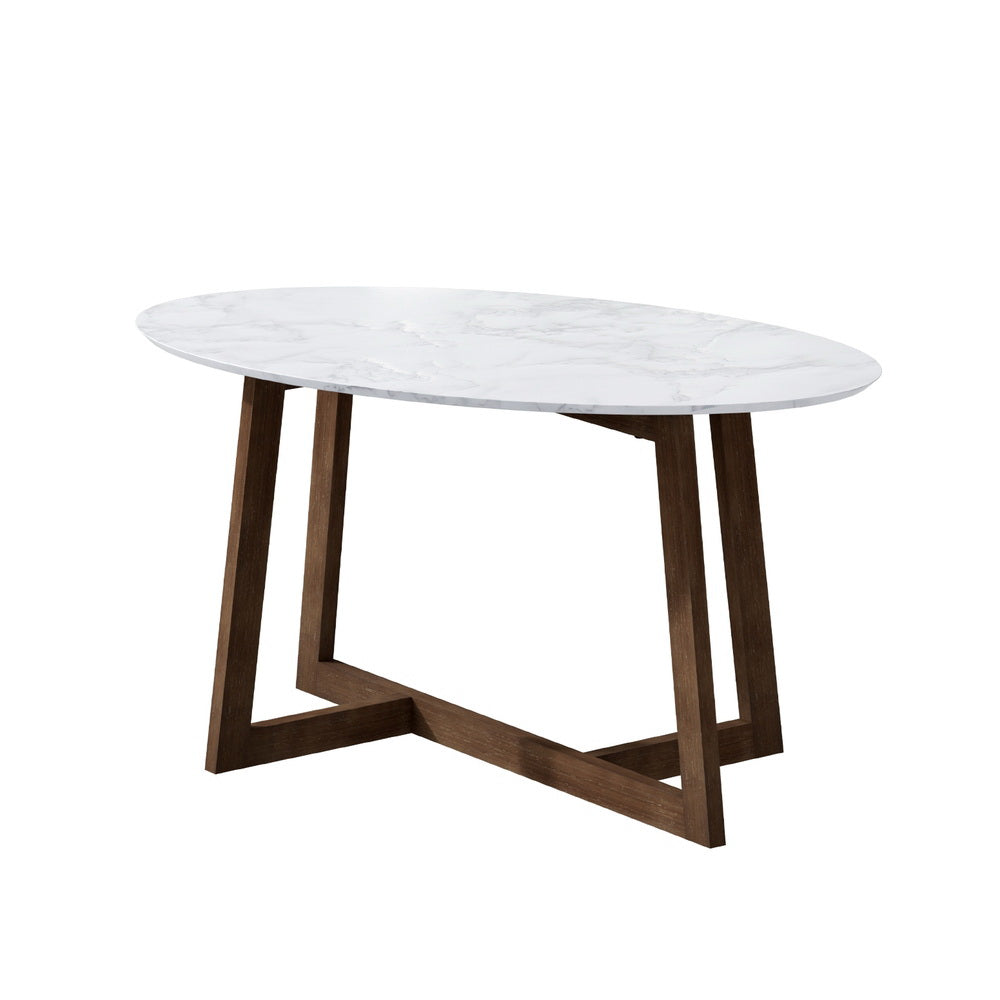 Artiss Oval Marble Effect Coffee Table