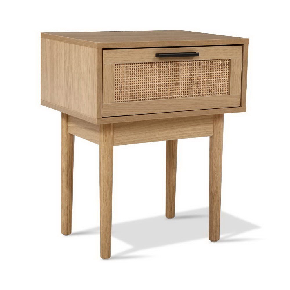 Artiss Rattan Drawer Bedside Table