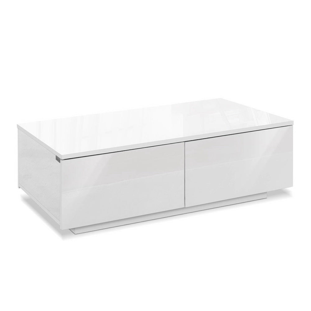 Artiss Trevi White Coffee Table with Four Drawers