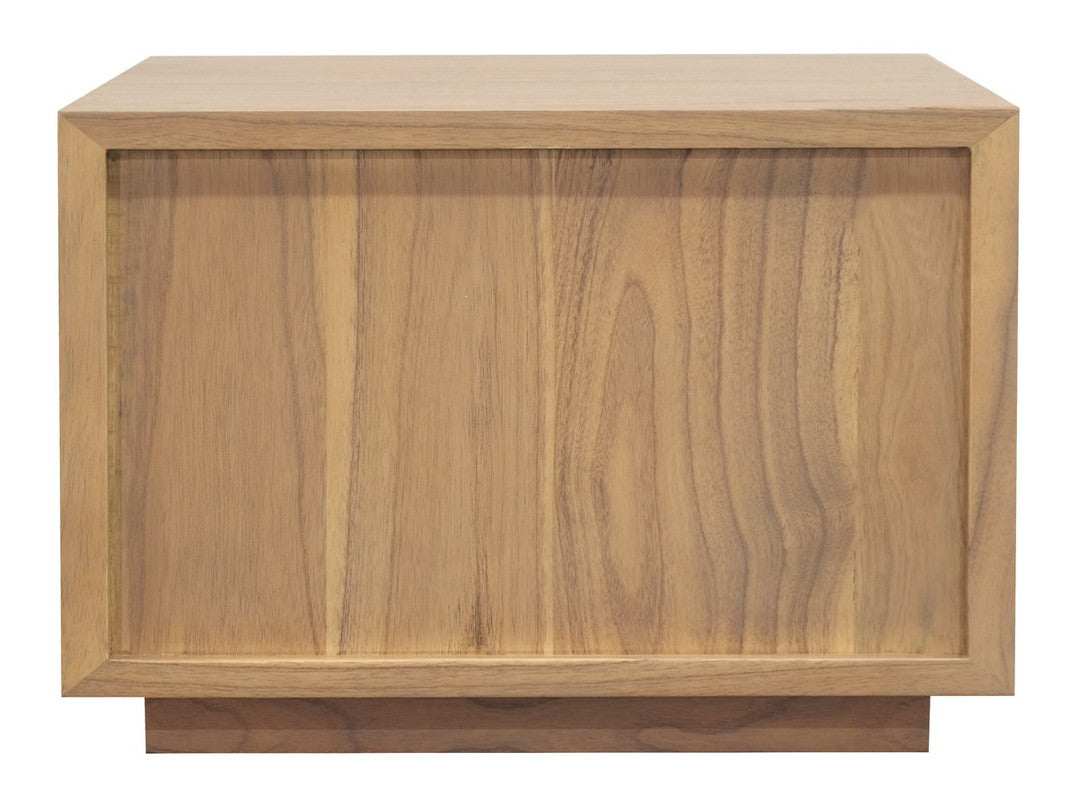 Oscar Natural Low Bedside Table with Drawer