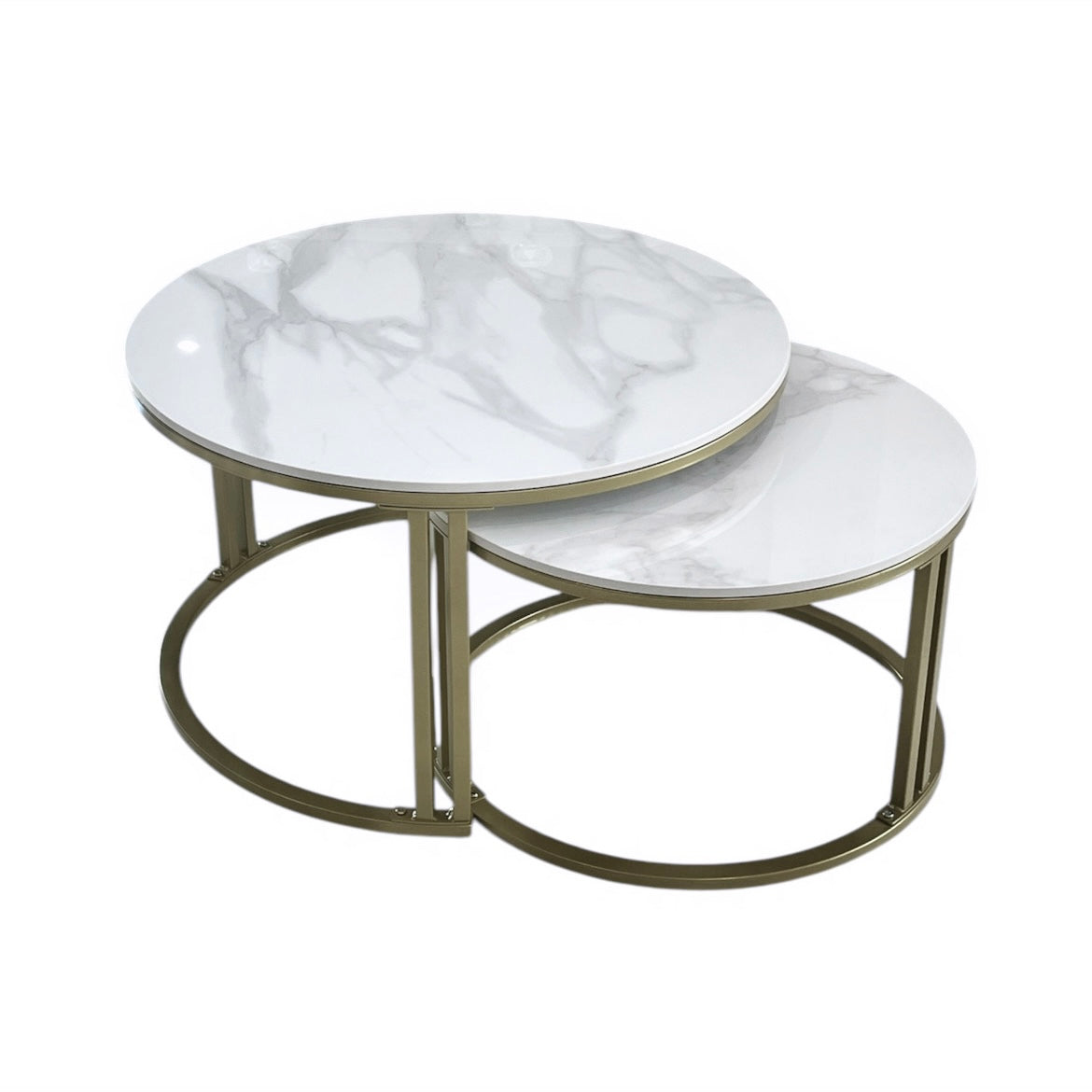 Interior Ave Gold Frame Square Nesting Coffee Tables