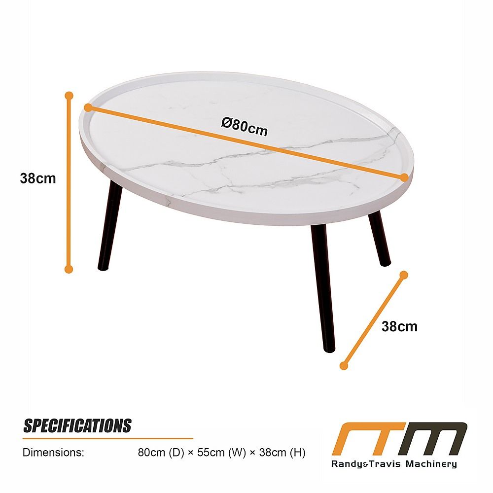 Oval Coffee Table, 80 cm
