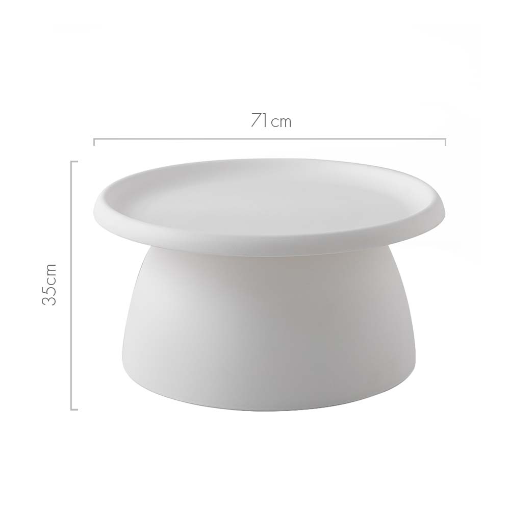 Artiss Ivory Round Coffee Table, 71 cm