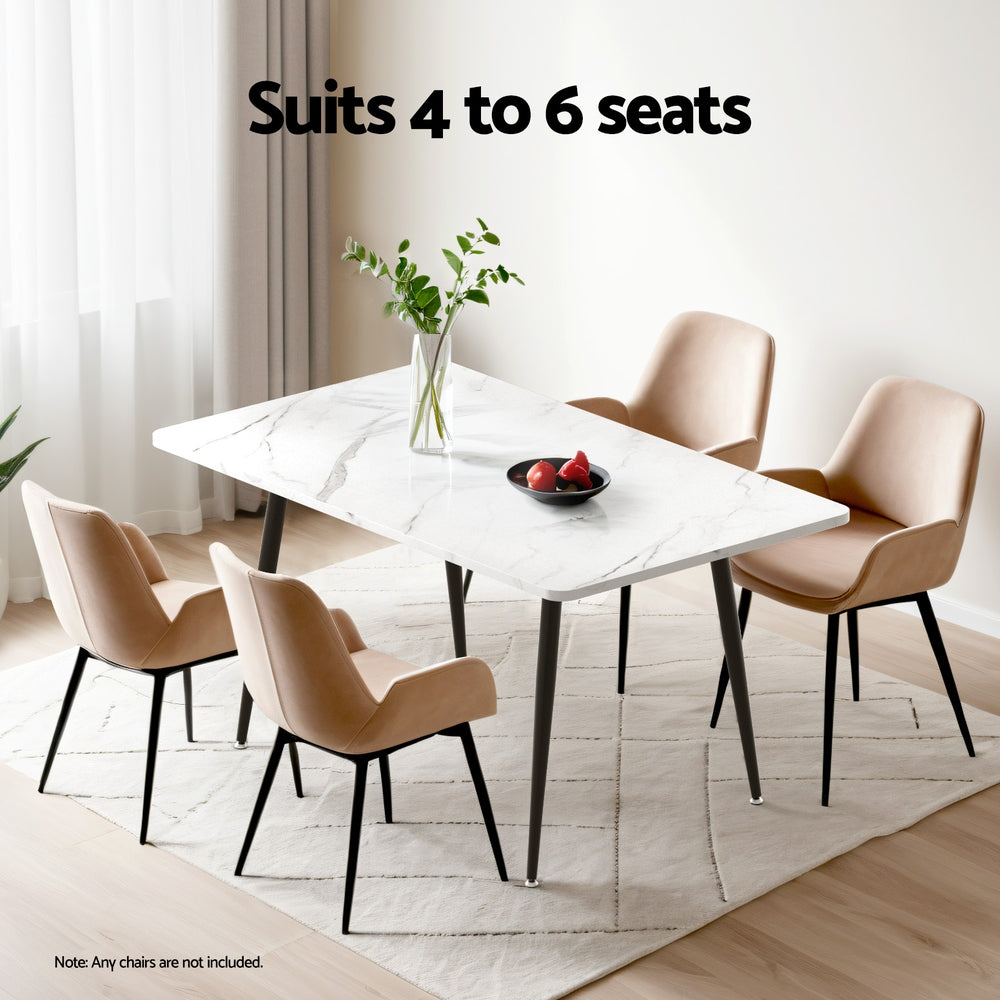 Artiss Marble Effect Dining Table, 150 cm