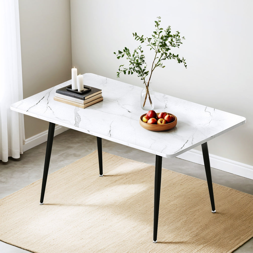 Artiss Marble Effect Dining Table, 150 cm