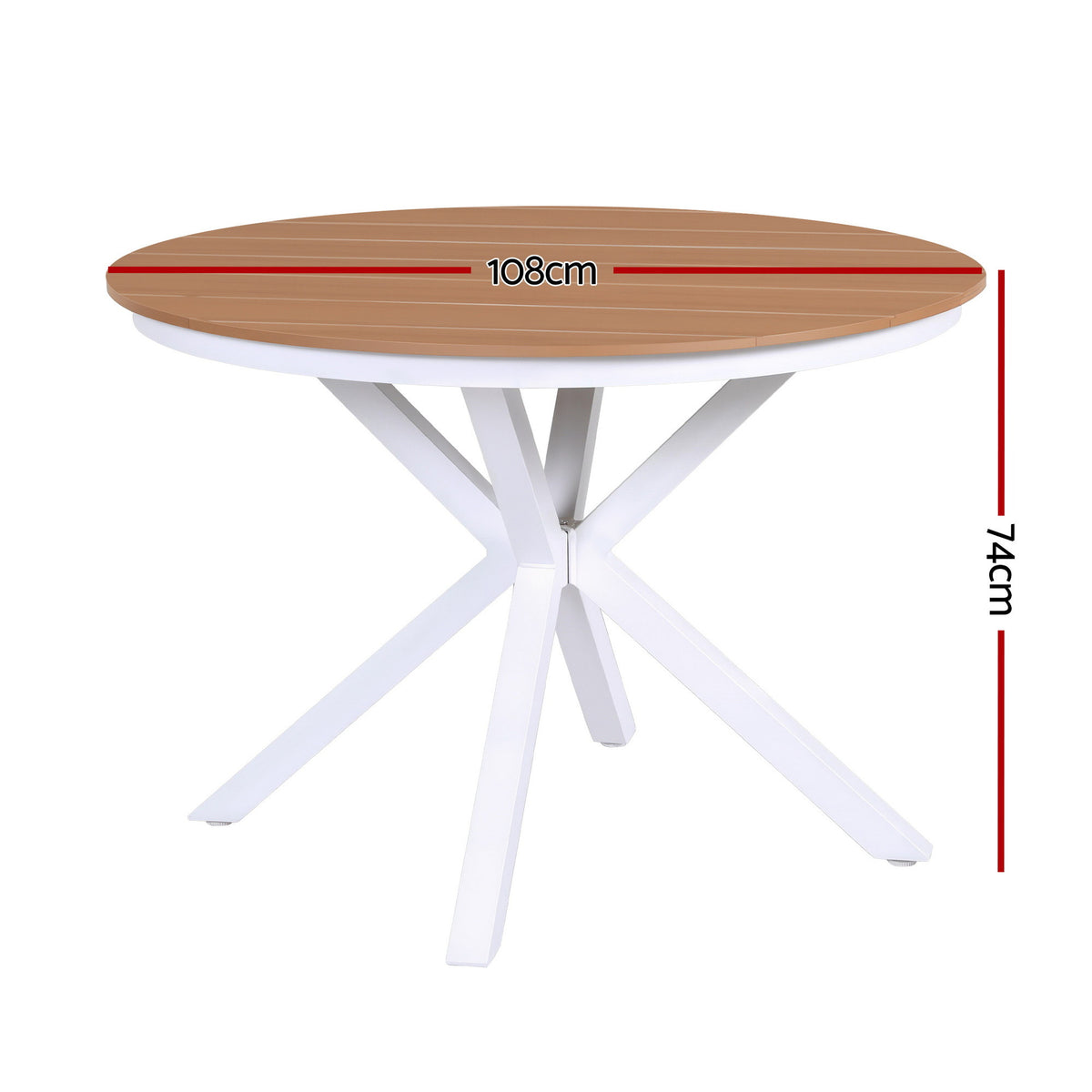 Gardeon Outdoor Dining Table, 108 cm