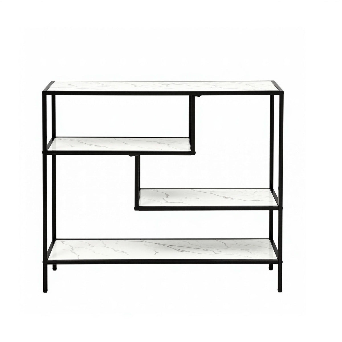 Artiss Marble Effect Console Table with Four Shelves