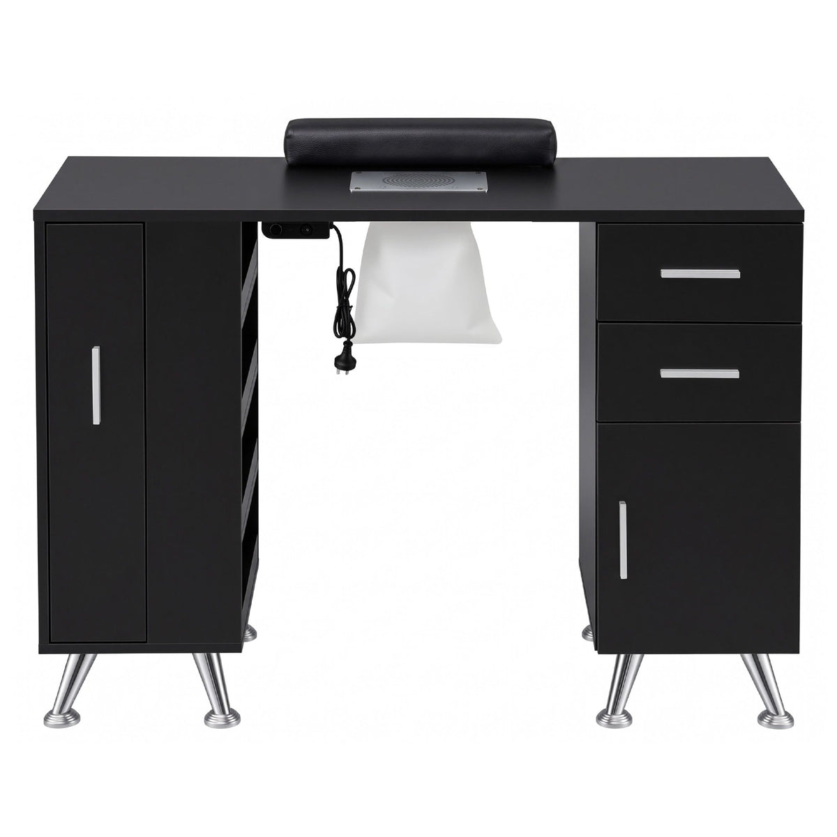 Artiss Black Manicure Table with Dust Collector