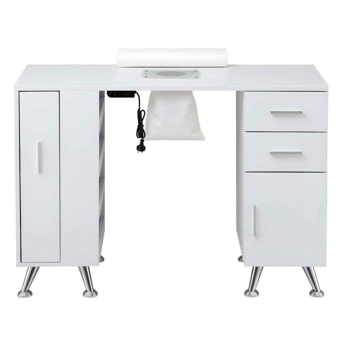 Artiss White Manicure Table with Dust Collector