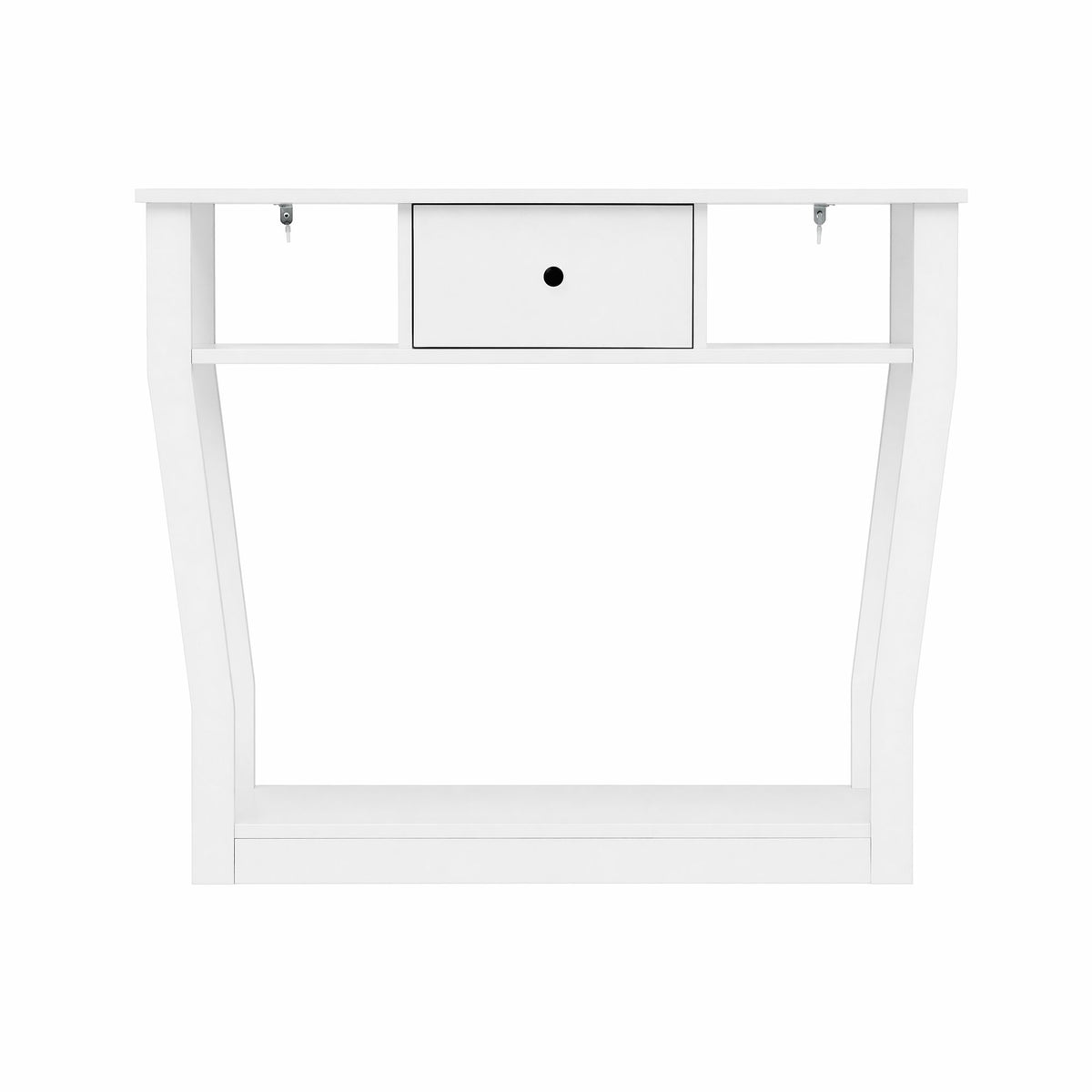 Artiss White Console Table with Drawer and Shelf, 100 cm