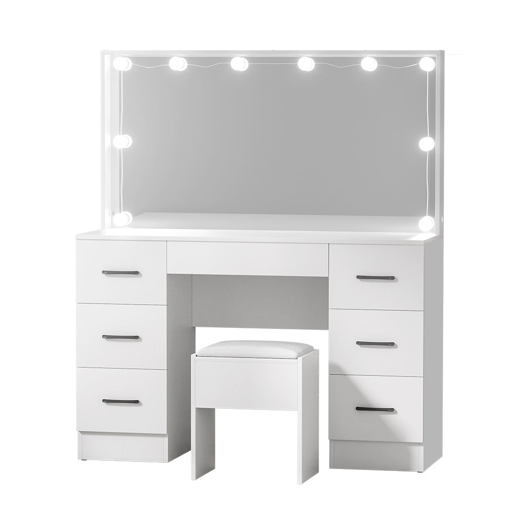 Artiss Debbie White Dressing Table and Stool Set