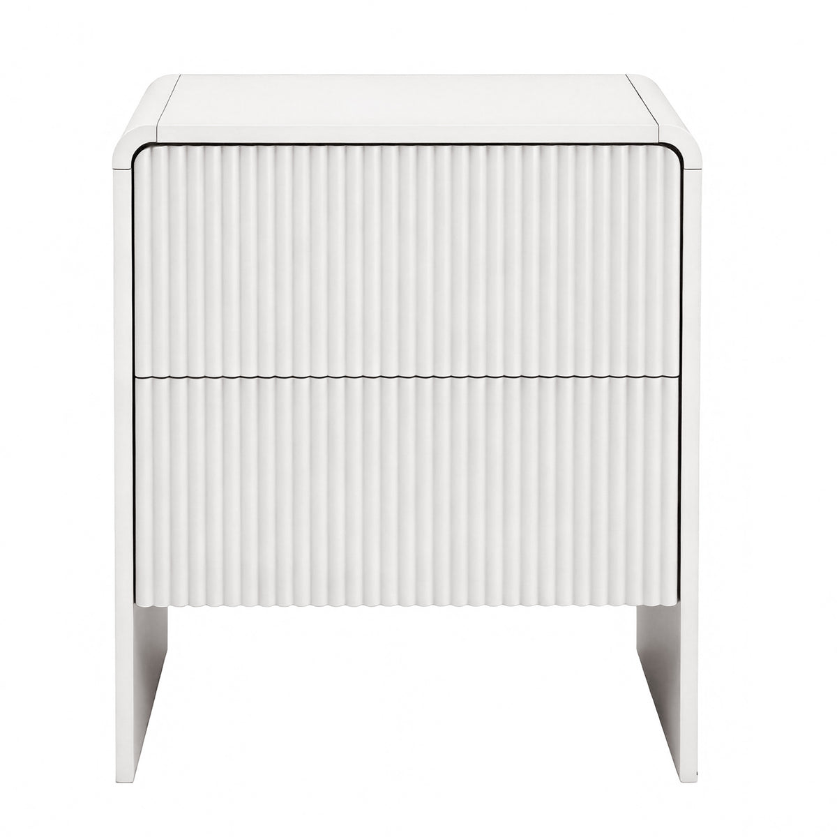 Artiss Beige Bedside Table with Two Drawers