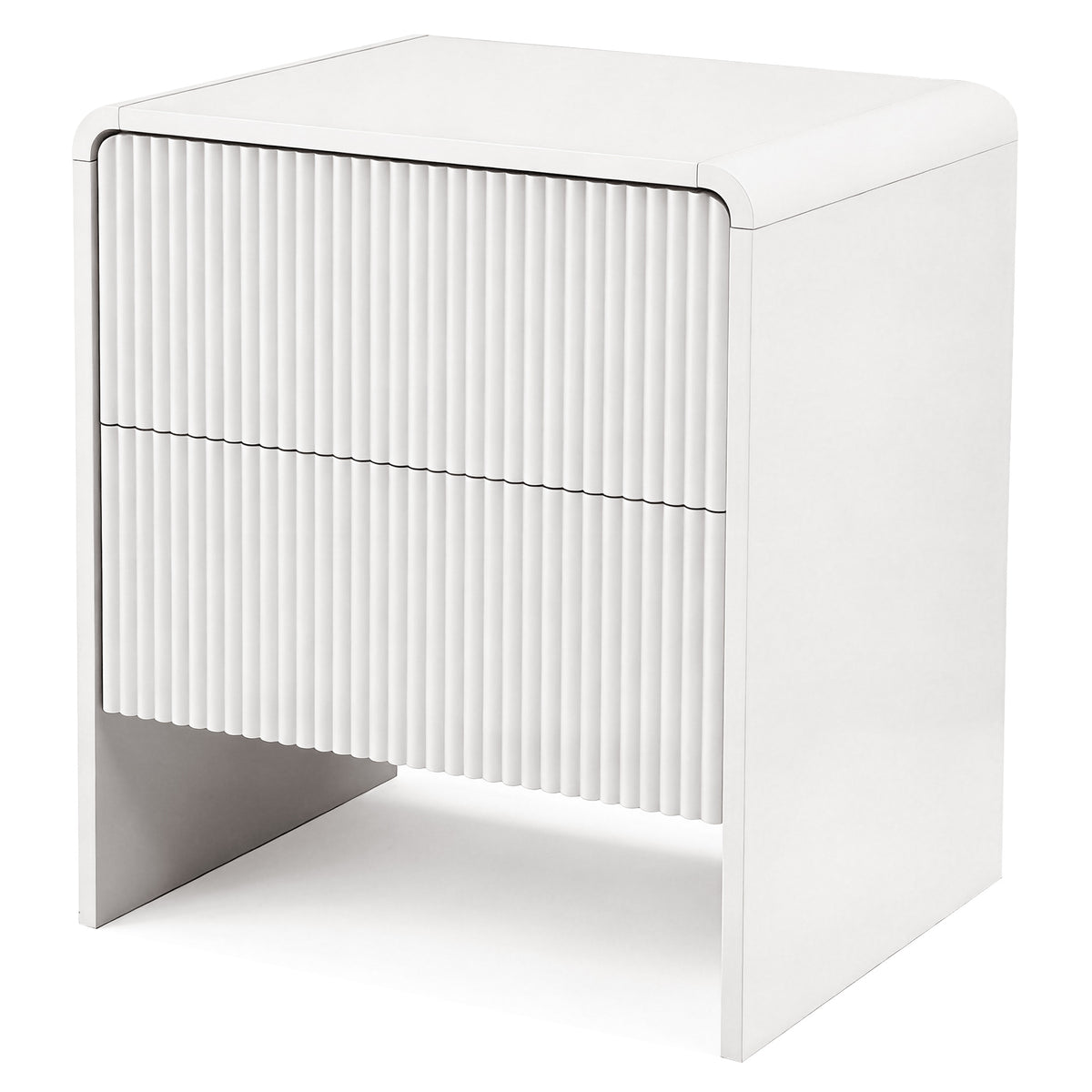 Artiss Beige Bedside Table with Two Drawers