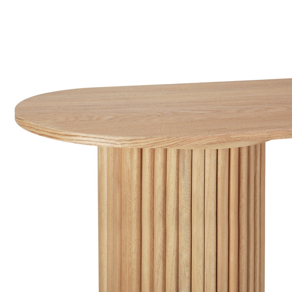 Artiss Blake Oval Pine Finish Console Table, 115 cm