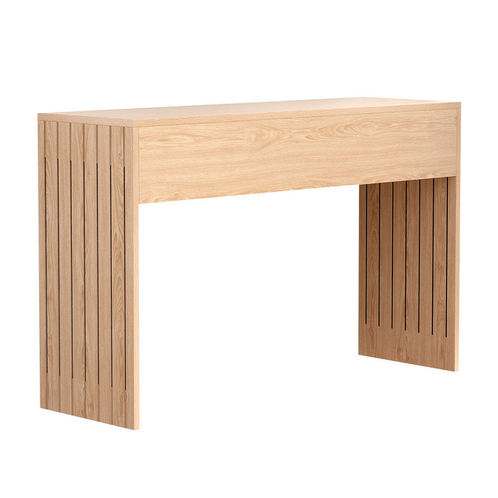 Artiss Pine Finish Fluted Console Table, 120 cm