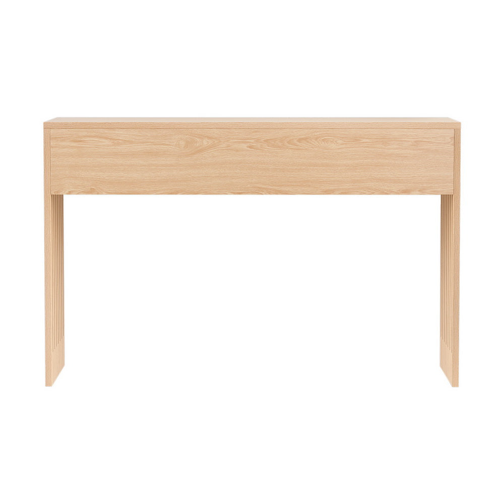Artiss Pine Finish Fluted Console Table, 120 cm