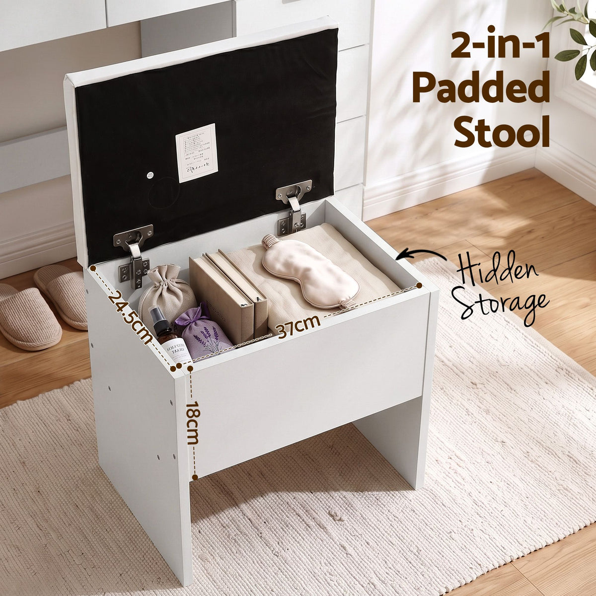 Artiss White LED Dressing Table with Ten Drawers