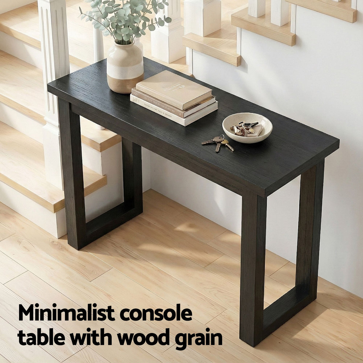 Artiss Black Console Table, 110 cm