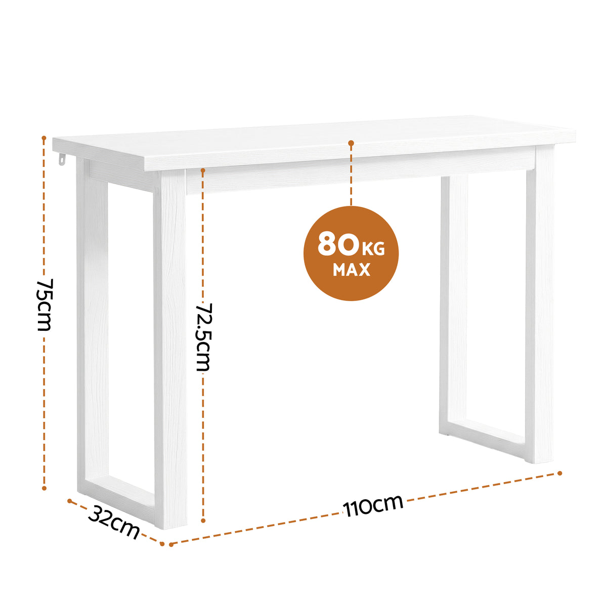 Artiss White Console Table, 110 cm