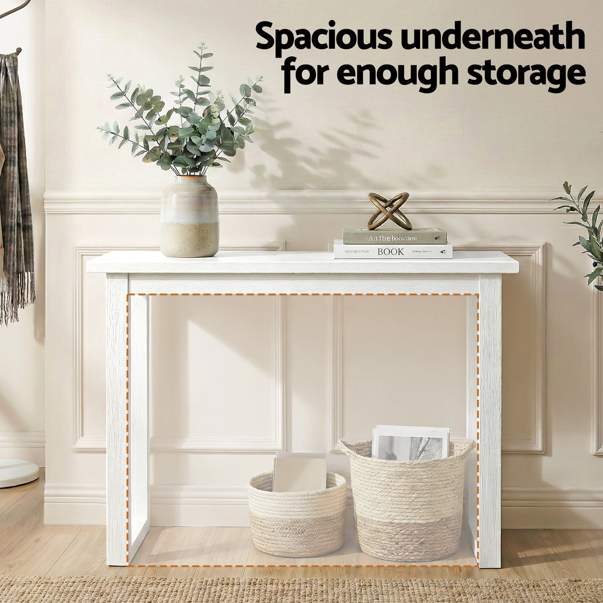Artiss White Console Table, 110 cm