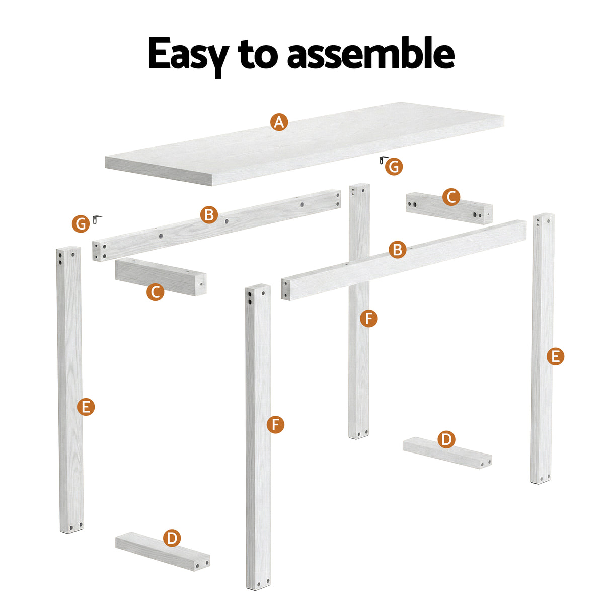 Artiss White Console Table, 110 cm