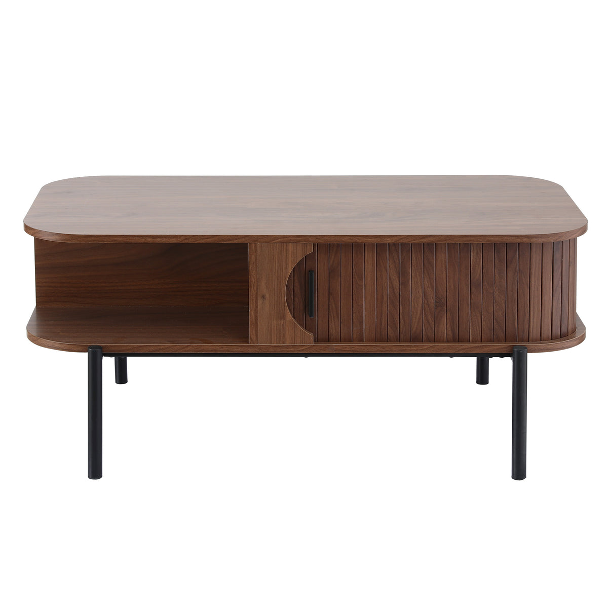Artiss Coffee Table with Storage in Walnut Finish