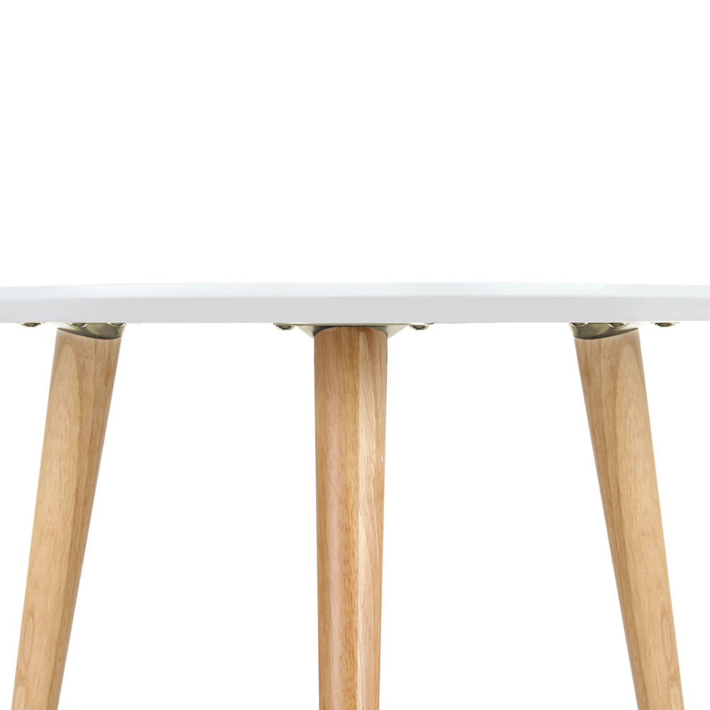 Artiss Callix White Round Coffee Table, 50 cm