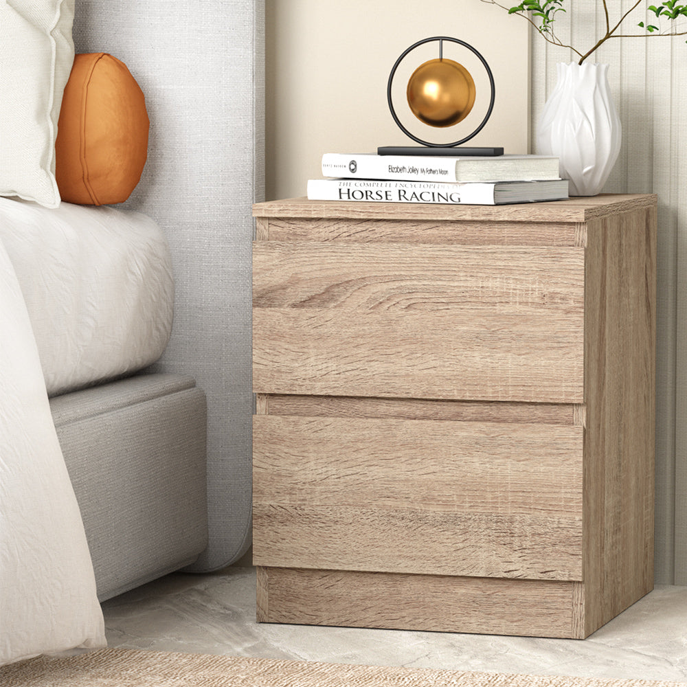Artiss Pepe Oak Finish Bedside Table