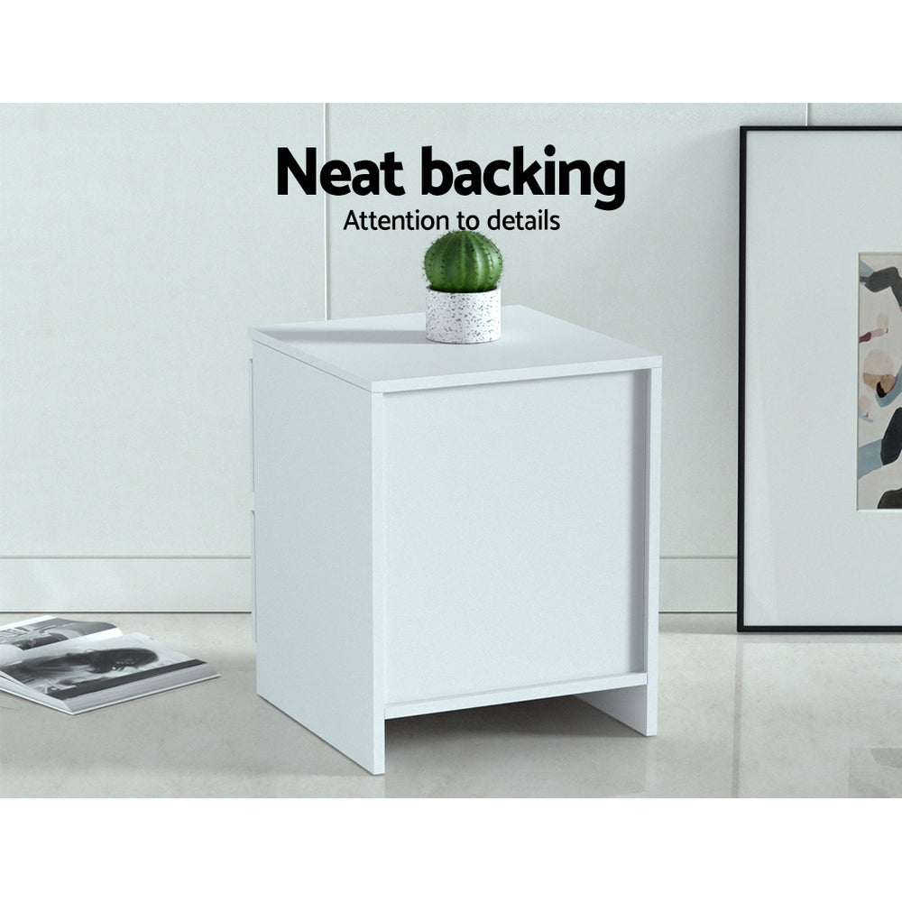 Artiss Pepe White Bedside Tables, Set of 2