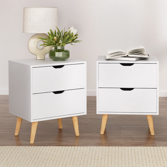Artiss Boden White Bedside Tables, Set of 2