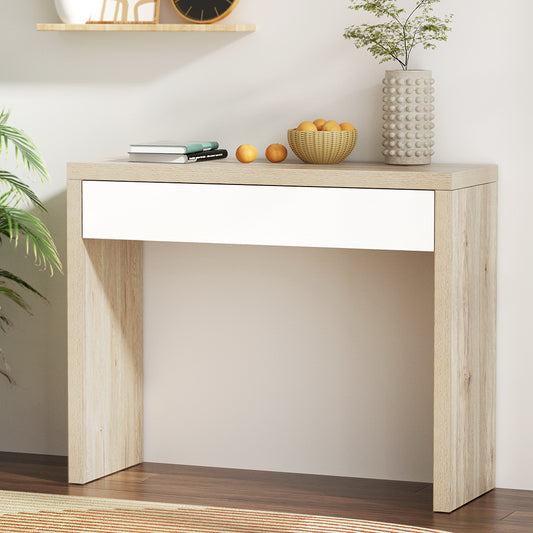 Artiss Jory White and Pine Finish Console Table