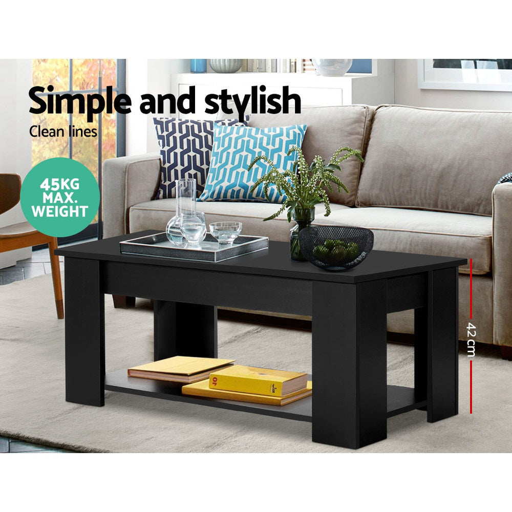 Artiss Black Lift Top Coffee Table