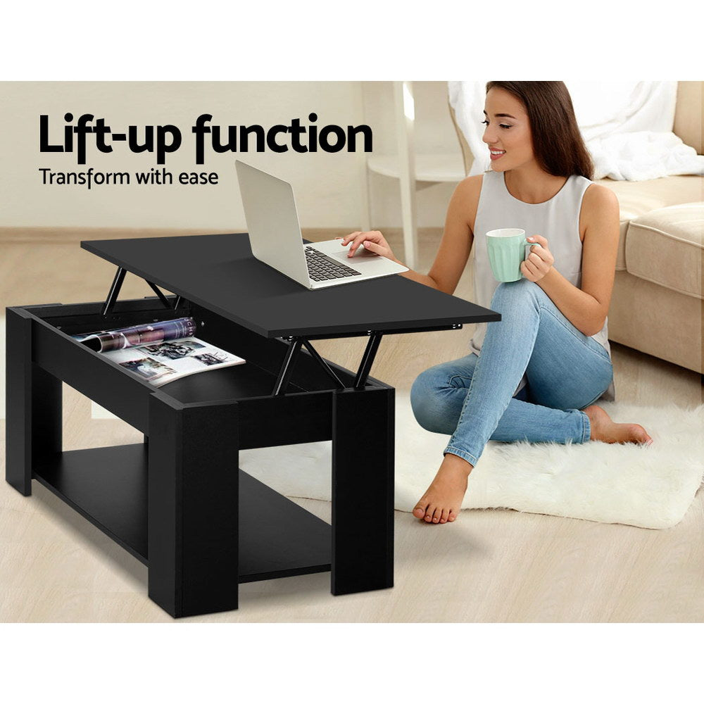 Artiss Black Lift Top Coffee Table