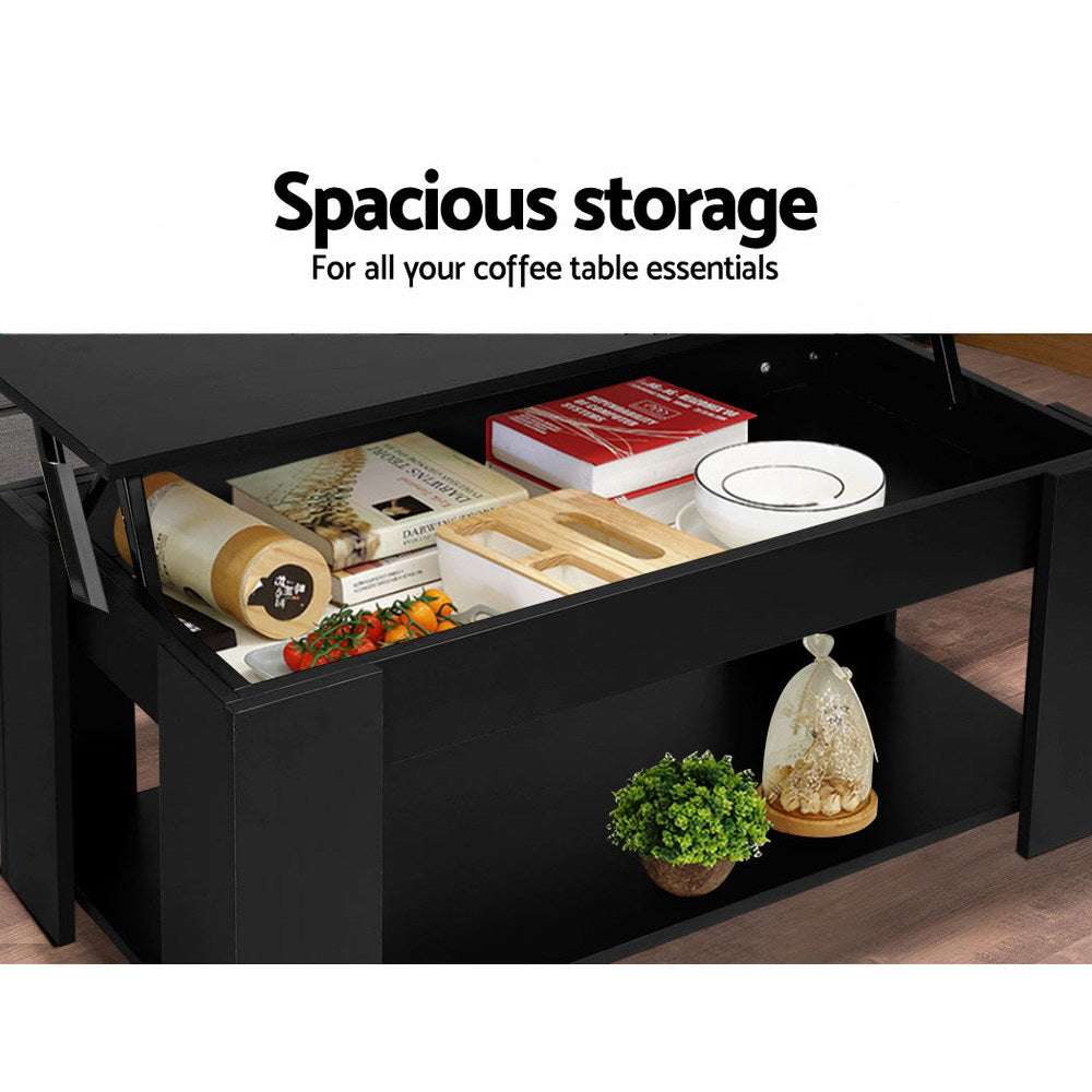 Artiss Black Lift Top Coffee Table