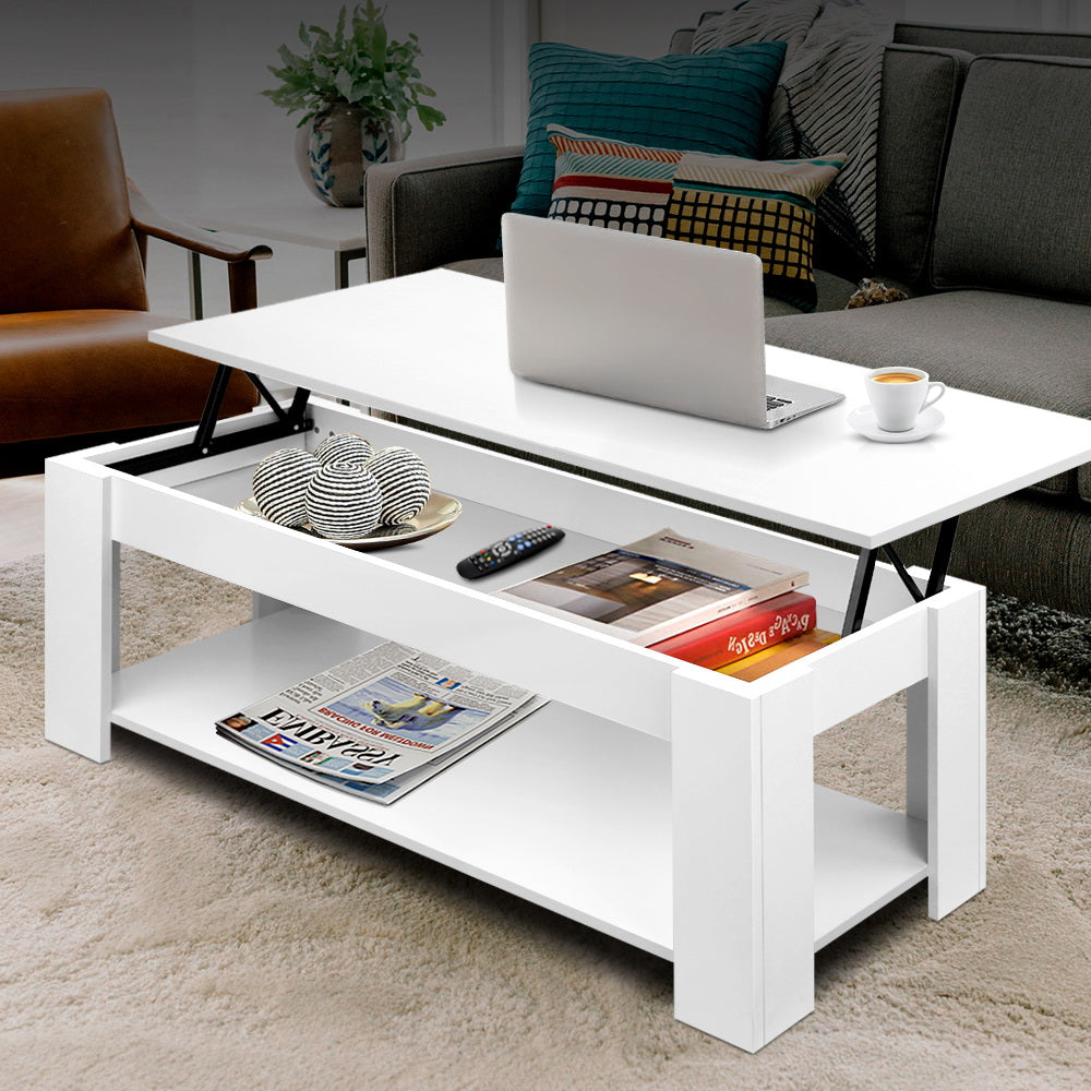 Artiss White Lift Top Coffee Table