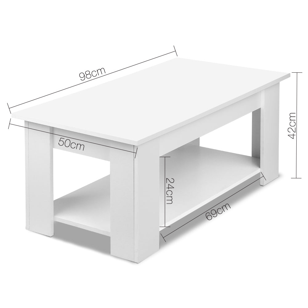 Artiss White Lift Top Coffee Table