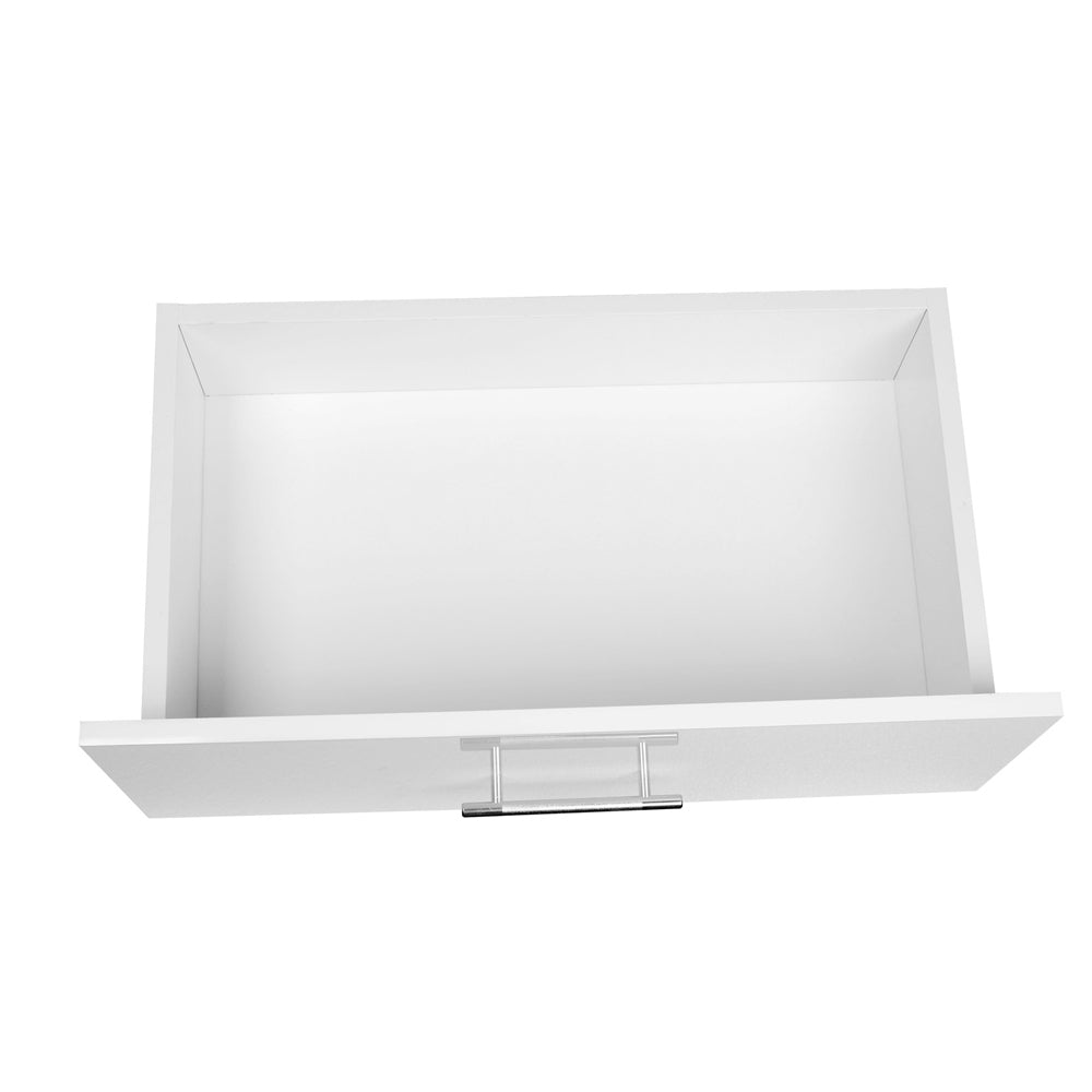 Artiss White High Gloss Bedside Table with Two Drawers