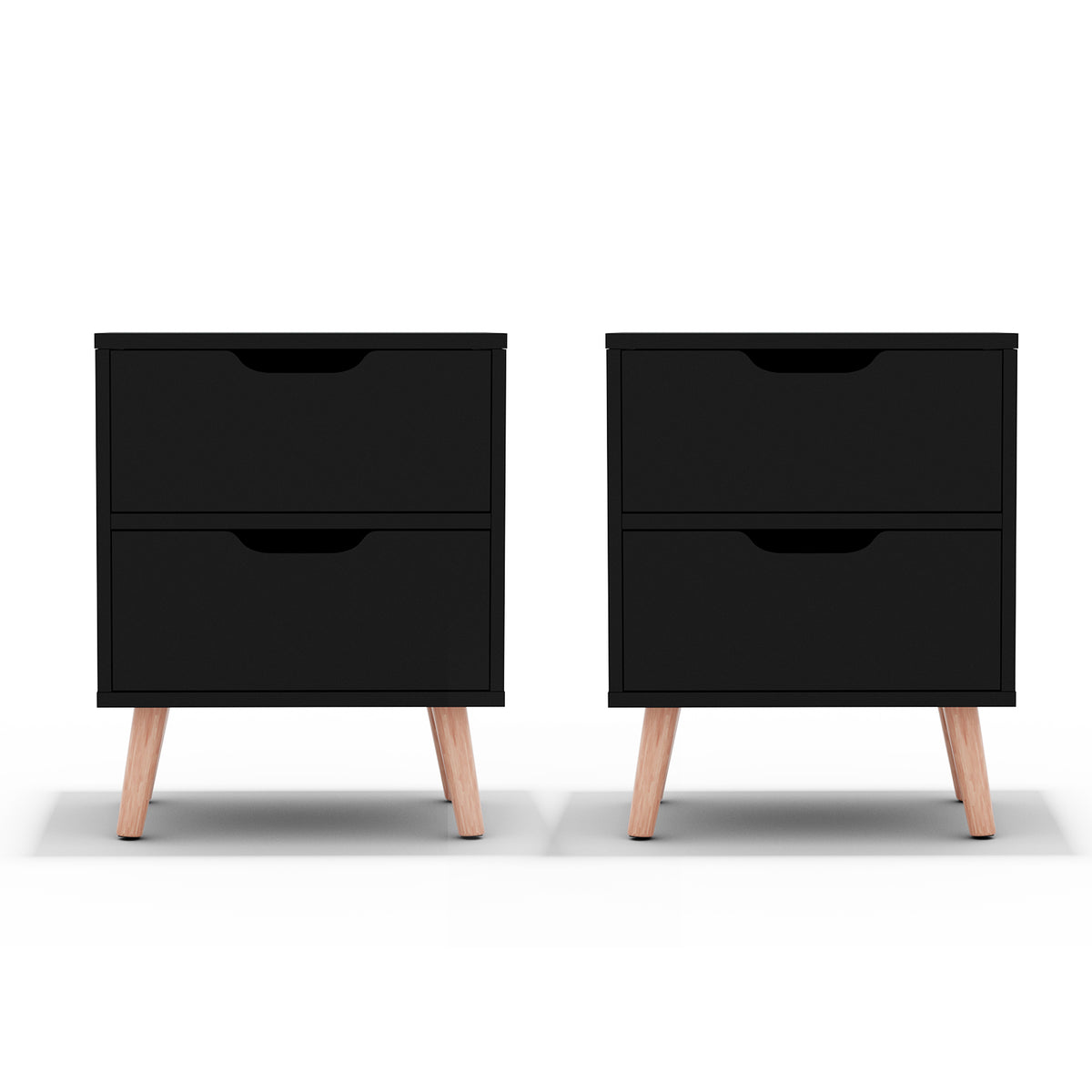 Artiss Boden Black Bedside Tables, Set of 2