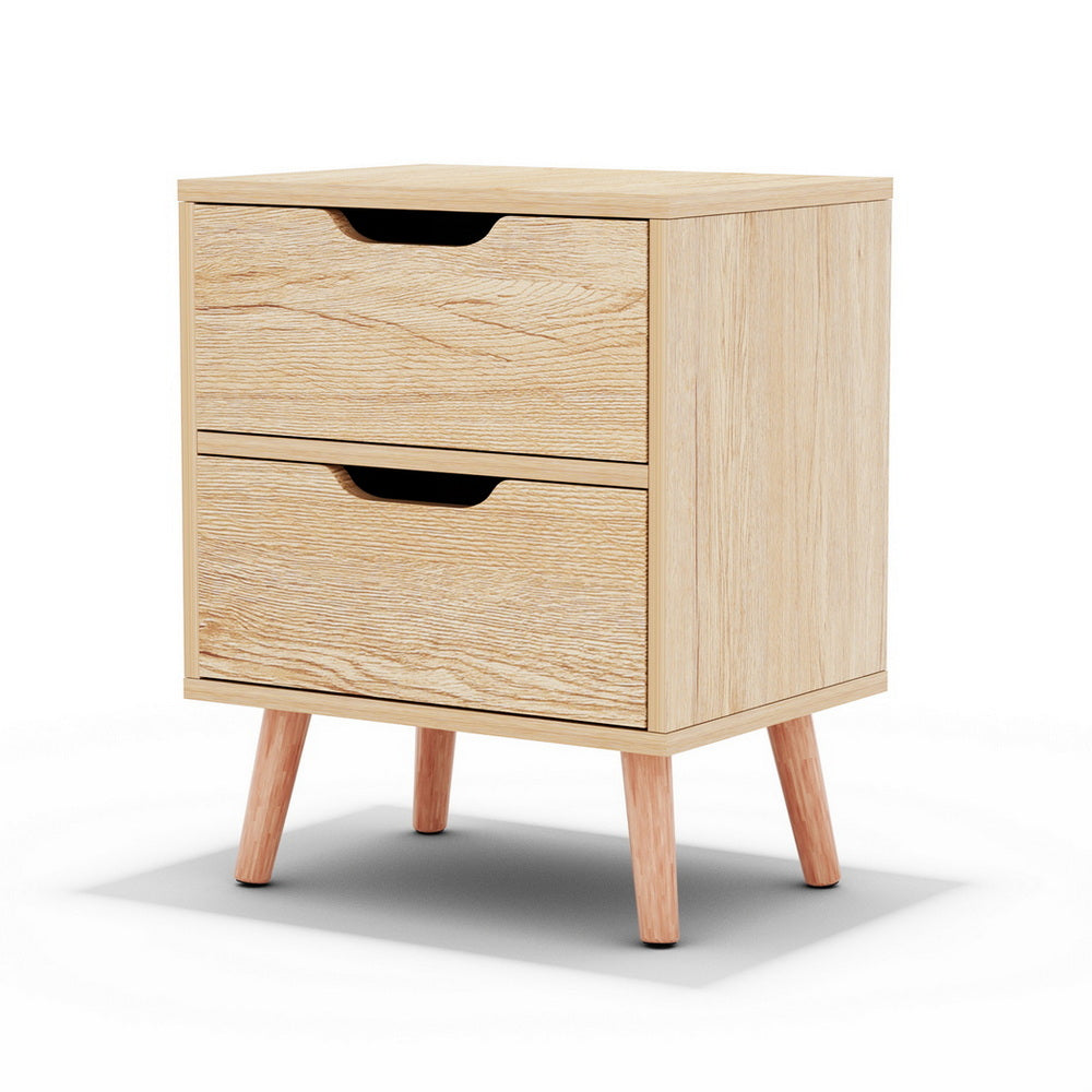 Artiss Boden Bedside Table with Two Drawers