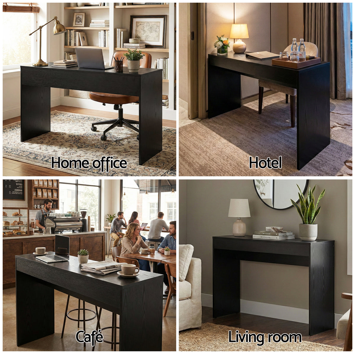 Artiss Black Console Table, 120 cm