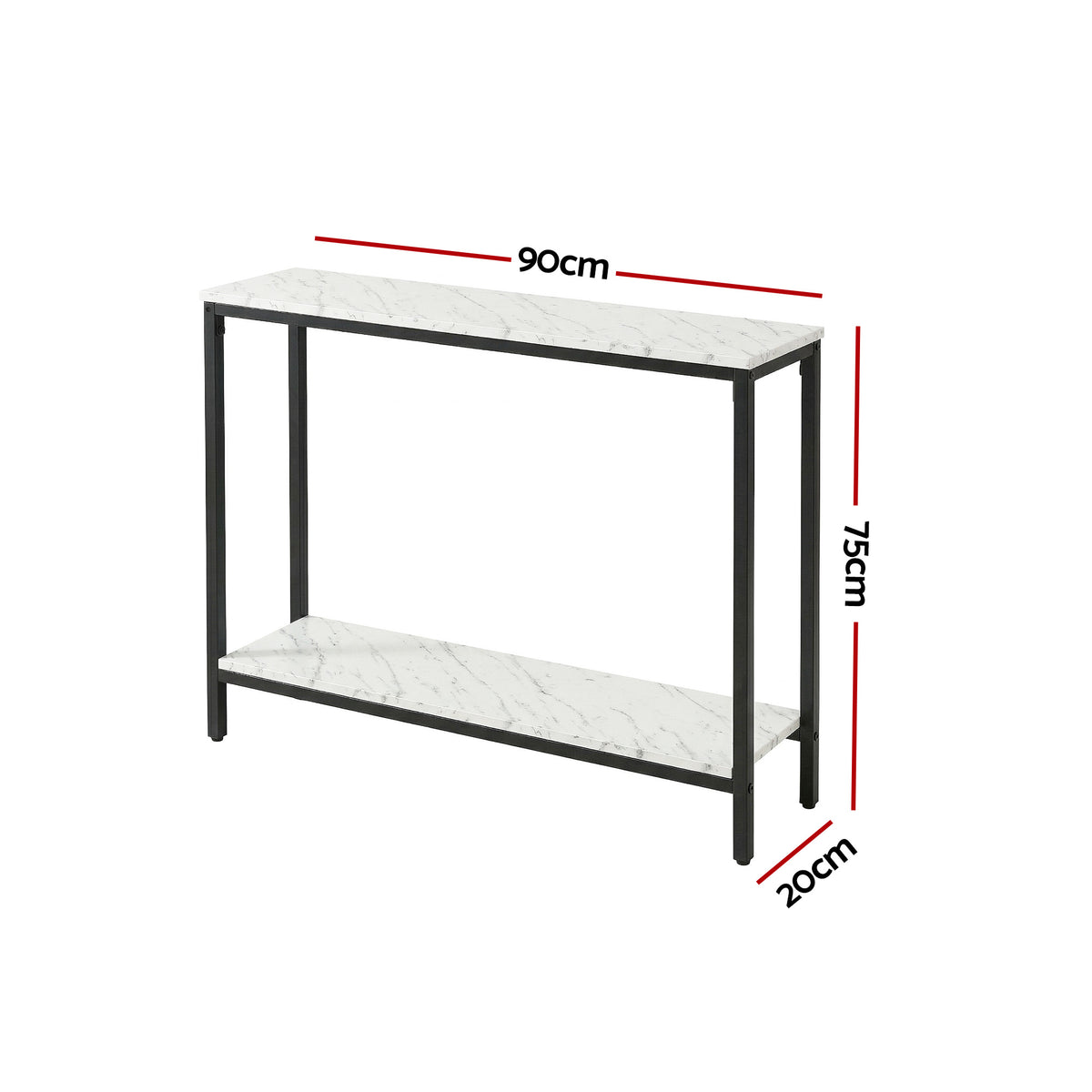 Artiss White Marble Effect Console Table