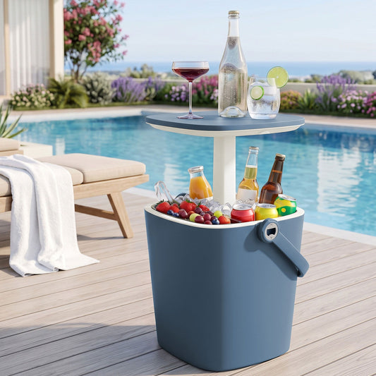 Gardeon Blue Cooler Bar Table, 15 L