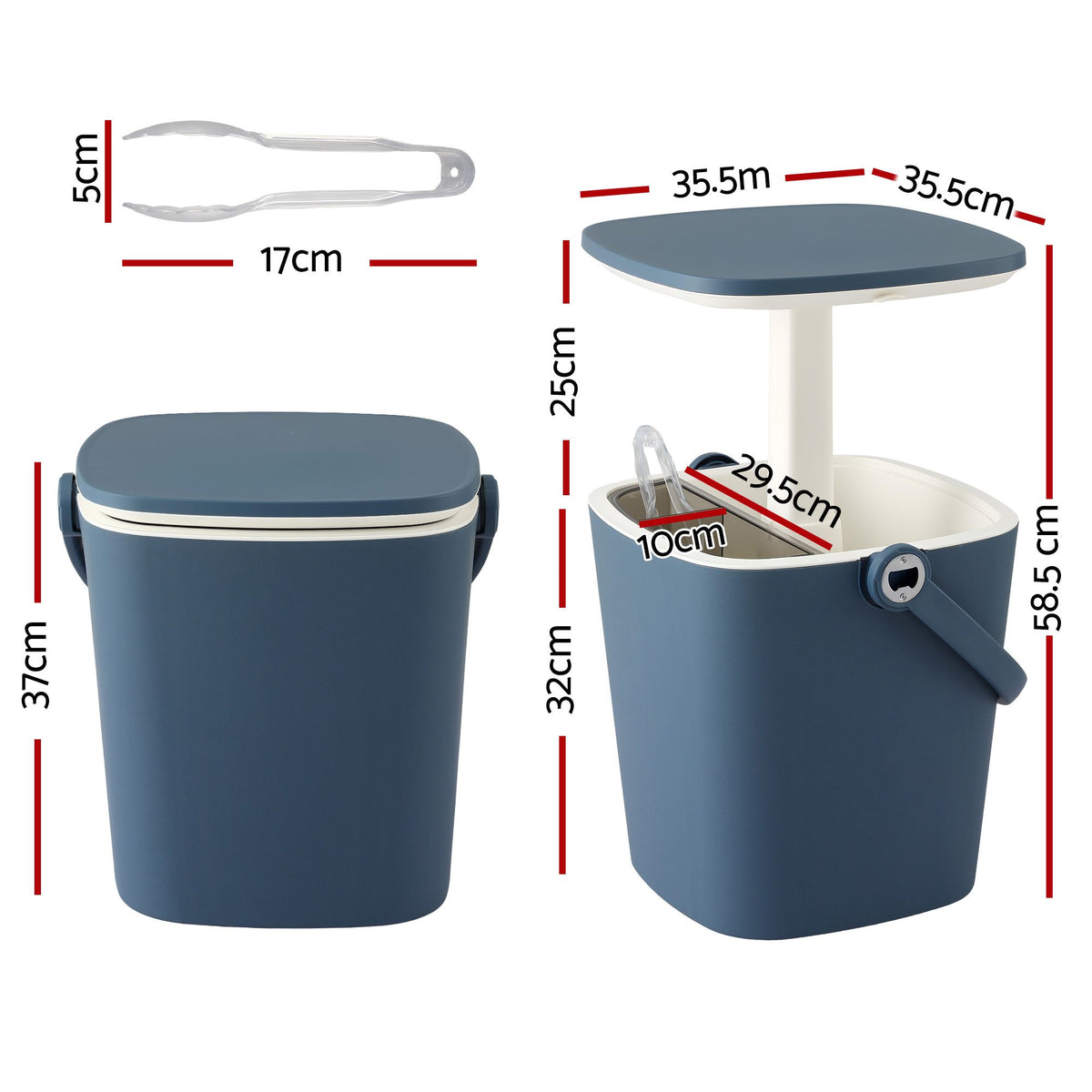 Gardeon Blue Cooler Bar Table, 15 L