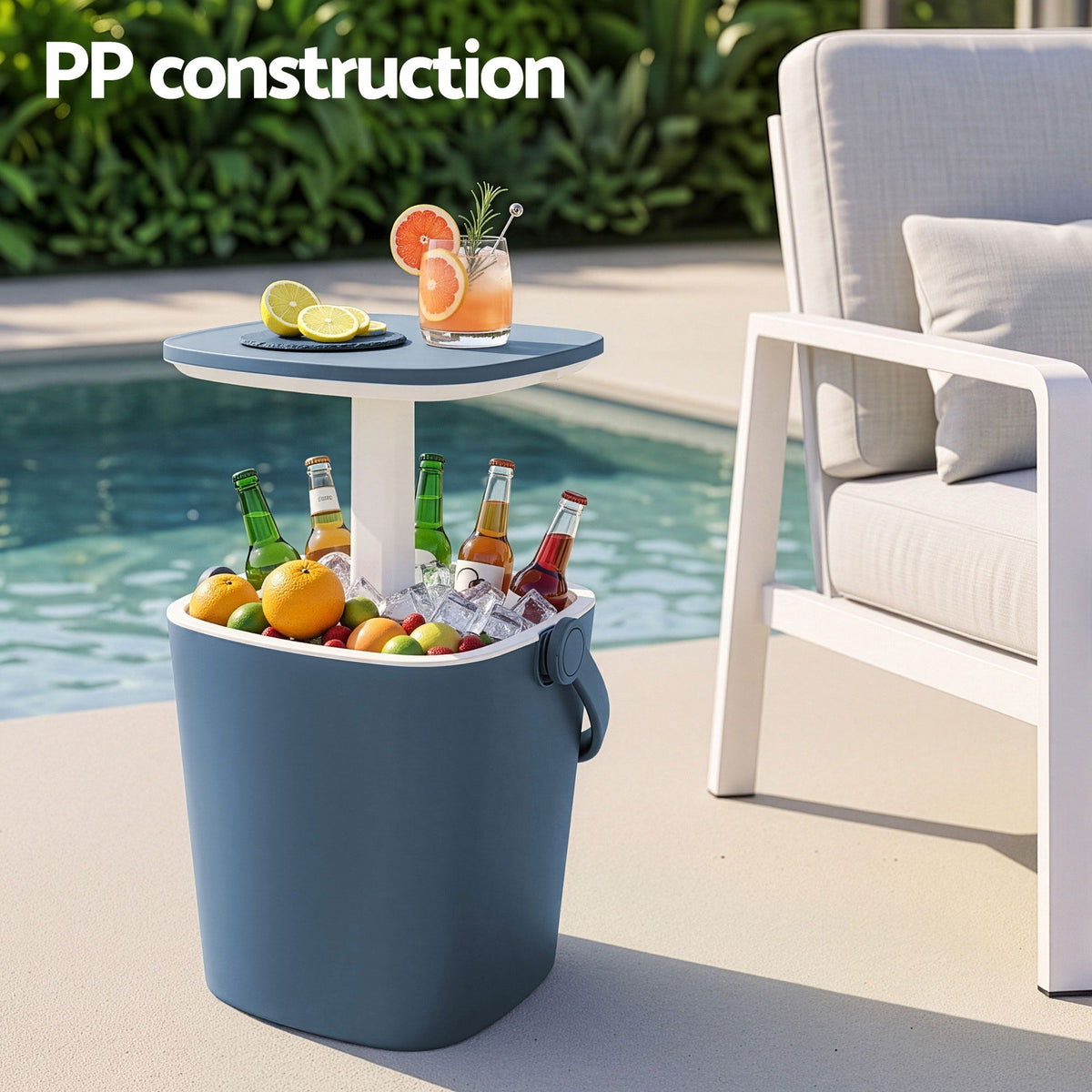 Gardeon Blue Cooler Bar Table, 15 L