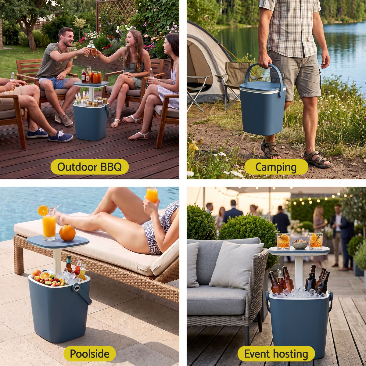 Gardeon Blue Cooler Bar Table, 15 L