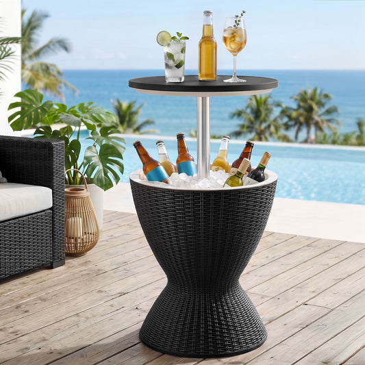 Gardeon Black Cooler Bar Table, 30 L