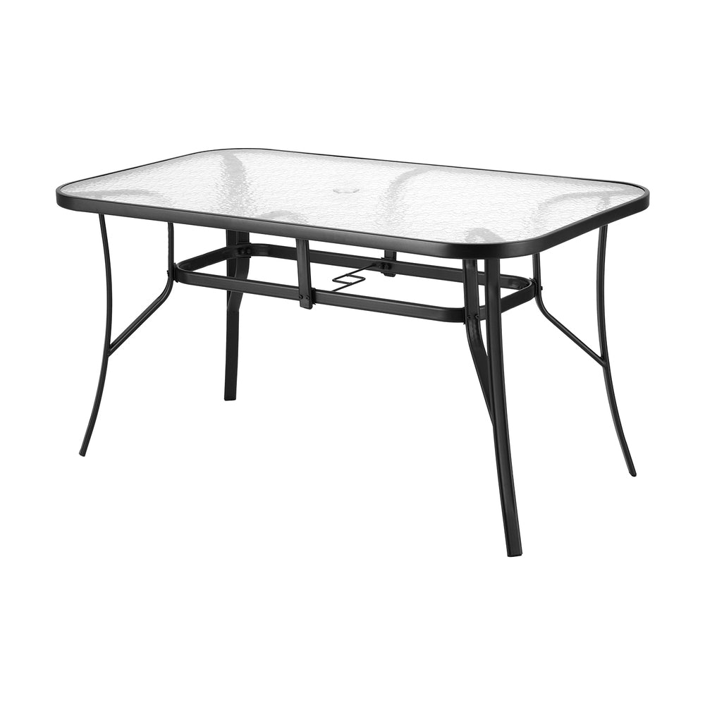 Gardeon Glass Outdoor Dining Table, 140 cm