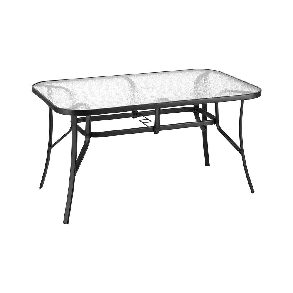 Gardeon Glass Outdoor Dining Table, 140 cm