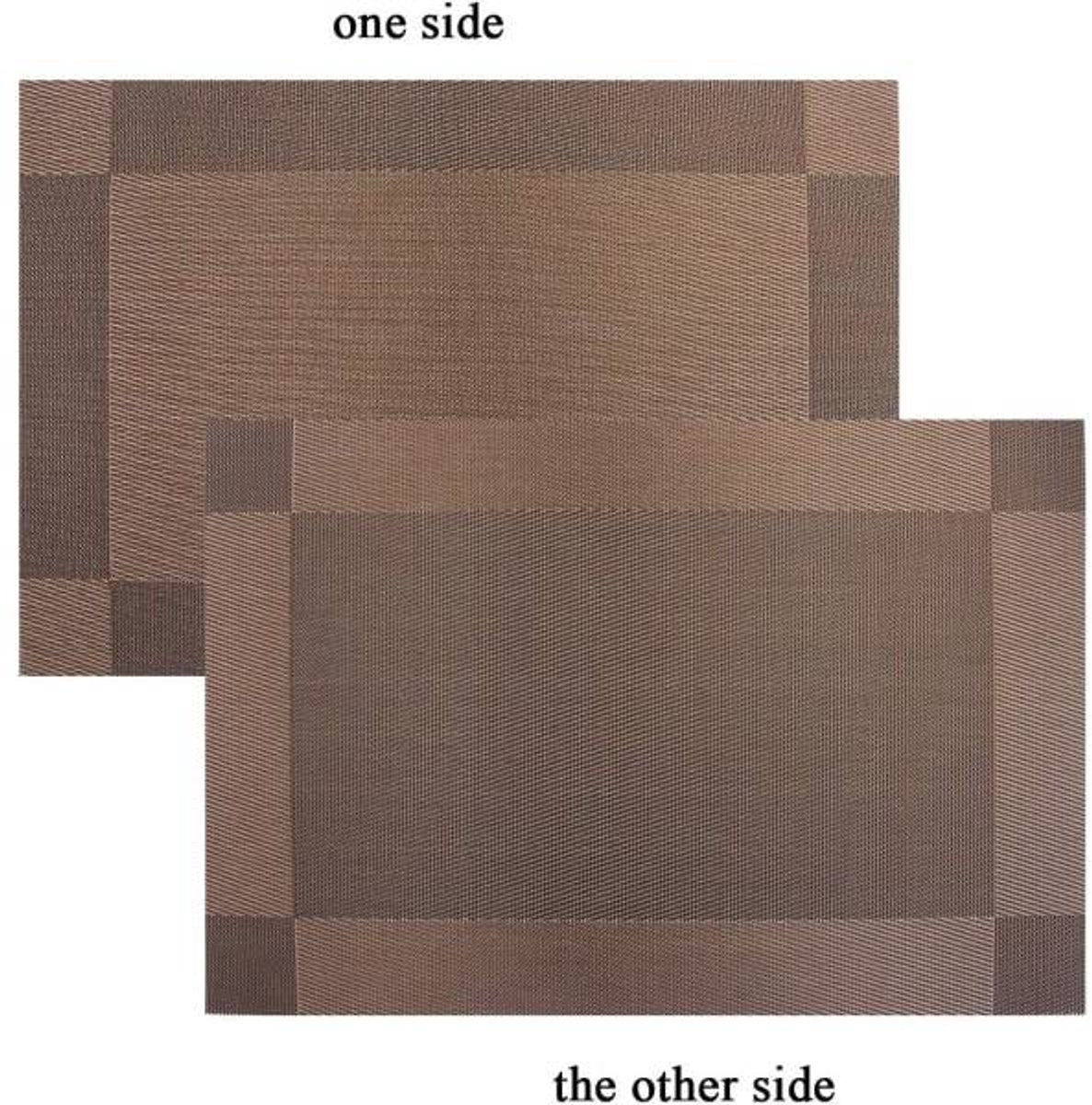 Chocolate Brown Woven Placemats, Set of 6