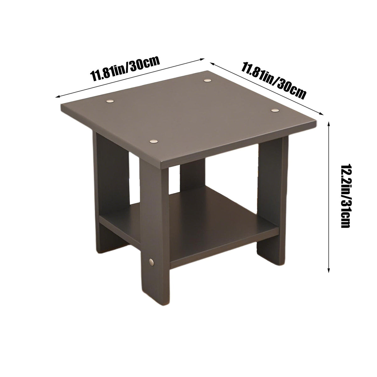 Compact Square Side Table, 31 cm